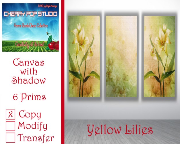 CPS Yellow Lilies Canvas AD